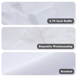 FMLIUY Ruffle Pillow Cases Standard Size Set of 2 –Soft Wrinkle Resistant Brushed Microfiber Ruffled Pillowcases –Envelope Pillow Shams Cover Festive Gift for Hotels,Guest Rooms...