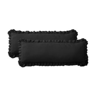 FMLIUY Ruffle Pillow Cases Standard Size Set of 2 –Soft Wrinkle Resistant Brushed Microfiber Ruffled Pillowcases –Envelope Pillow Shams Cover Festive Gift for Hotels,Guest Rooms...