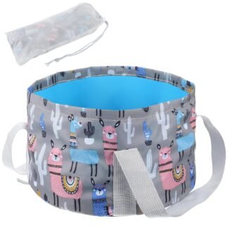 Foldable Bucket for Soaking Feet - Portable Foldable Foot Bath Tub Spa Basin for Travel, Home Pedicure & Outdoor Camping (Grey)