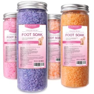 Foot Soak Salts 4 Pack Kit 56 OZ Himalayan Pink Salt Lavender Orange Rose Scent Athletes Itching,Tea Tree Oil Foot Care Pedicure for Women Dead Sea Salt Moisturizing Skin...