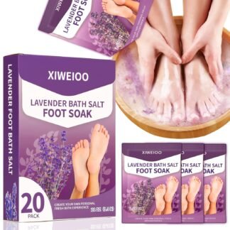 Foot Soak Salts with Epsom Salt for Soaking Lavender Pedicure kit Foot Bath- 20 Pack Bath sea Salts pedicure foot spa soak Products kit 21 oz Tea Tree Oil feet soak Athletes...