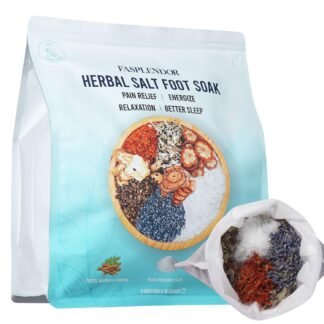 Foot Soaking Salts with Herbs, Epsom Salt, Lavender, and Mugwort, Foot Bath Spa for Soothing Relaxation, Detox, Pain Relief, and Softening Dry, Cracked Feet, Relax & Warm...