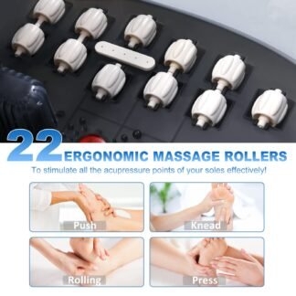 Foot Spa Bath Massager with Heat, Foot Bath with 22 Massage Rollers, Temperature Control, Jets, Bubbles, Epsom Salt and Vibration, Pedicure Foot Spa for Relaxation - Black