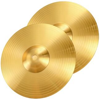 Foraineam 2 Pieces 8-Inch Splash Cymbal Classic Drums Cymbals Percussion Instrument Golden Practice Drum Cymbal for Drum Set