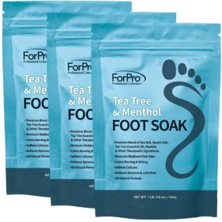 ForPro Professional Collection Tea Tree Oil & Menthol Foot Soak with Sea & Epsom Salt for Toenail Athletes Foot, Stubborn Foot Odor Scent, Softens Calluses & Soothes Sore Tired...