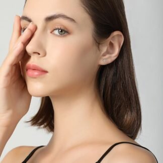 FOSIR 10 Pairs Tiny Womens Surgical Stainless Steel Clear Cubic Zirconia Stud Earrings, Hypoallergenic 316L Earrings Set