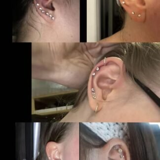 FOSIR 10 Pairs Tiny Womens Surgical Stainless Steel Clear Cubic Zirconia Stud Earrings, Hypoallergenic 316L Earrings Set