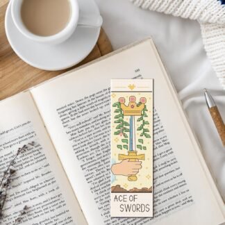 FREEBLOSS 6 Set Cross Stitch Bookmark Kit Stamped Cross Stitch Kit Tarot Cards Theme Embroidery Set with Instruction for Adults 8''*2.4''