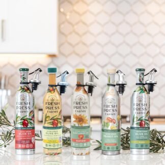 Fresh Press Farms Cold Pressed Extra Virgin Sunflower Oil, 16.4 Fl Oz (Pack of 2), High Oleic, Georgia Grown, 100% American Made, Unrefined, Certified Whole30, Non-GMO, Keto,...