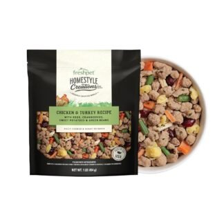 Freshpet Fresh Dog Food, Homestyle Creations Chicken & Turkey Recipe, 1lb.