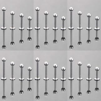Ftovosyo Labret Barbell 24PCS Monroe Lip Barbell Ring Helix Earring Tragus Cartilage Studs Surgical Steel Piercing Jewelry for Women Men 20-12G