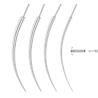 GEMQUEEN Piercing Taper Ball Grabber Tool for Changing Jewelry - 14G 16G 18G 20G Stainless Steel Flat Back Earrings Applicator Tool Threadless Insertion Pin Thread Body Piercing...