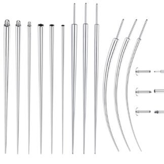 GEMQUEEN Piercing Taper Ball Grabber Tool for Changing Jewelry - 14G 16G 18G 20G Stainless Steel Flat Back Earrings Applicator Tool Threadless Insertion Pin Thread Body Piercing...