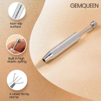 GEMQUEEN Piercing Taper Ball Grabber Tool for Changing Jewelry - 14G 16G 18G 20G Stainless Steel Flat Back Earrings Applicator Tool Threadless Insertion Pin Thread Body Piercing...