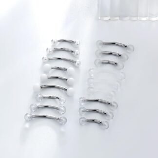 Goerhsjie 16g 6810mm WhitePinkBlack EyebrowRookSnugVertical-LabretVCHSnake-EyesAnti-TragusChristinaDaithBelly-ButtonBridgeHoodSurface Curved Barbell Piercing - lunas-mystic-emporium.com Goerhsjie 16g 6/8/10mm White/Pink/Black Eyebrow/Rook/Snug/Vertical-Labret/VCH/Snake-Eyes/Anti-Tragus/Christina/Daith/Belly-Button/Bridge/Hood/Surface Curved Barbell Piercing...