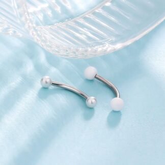 Goerhsjie 16g 6810mm WhitePinkBlack EyebrowRookSnugVertical-LabretVCHSnake-EyesAnti-TragusChristinaDaithBelly-ButtonBridgeHoodSurface Curved Barbell Piercing - lunas-mystic-emporium.com Goerhsjie 16g 6/8/10mm White/Pink/Black Eyebrow/Rook/Snug/Vertical-Labret/VCH/Snake-Eyes/Anti-Tragus/Christina/Daith/Belly-Button/Bridge/Hood/Surface Curved Barbell Piercing...