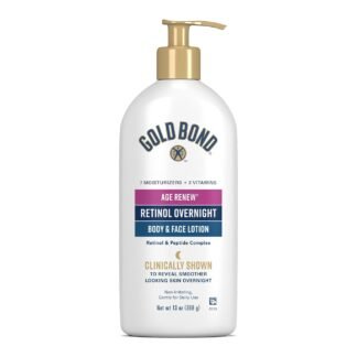 Gold Bond Age Renew Retinol Overnight Body & Face Lotion, With Retinol & Peptide Complex, 13 oz.