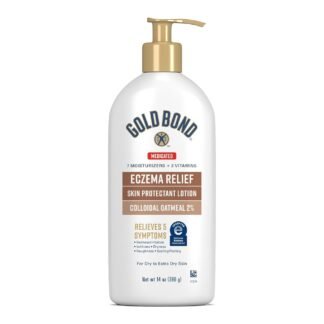 Gold Bond Medicated Eczema Relief Skin Protectant Lotion, 14 oz Lotion with 2% Colloidal Oatmeal