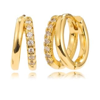Gold Hoop Earrings for Women,14K Gold Plated Huggie Hoop Earrings for Gift
