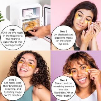 grace & stella Under Eye Patches (12 pairs) Eye Masks for Puffy Eyes and Dark Circles - Stocking Stuffers for Teen Girls, Christmas Gifts for Women, White Elephant Gifts,...