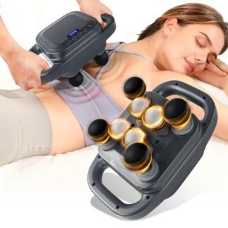 grnpeak 8 Head Massage Gun Deep Tissue,Back Massager for Pain Relief Deep Tissue,Neck Massager,Shoulder Massager,Handheld Massage Gun with 20 Intensity Levels for Body Relax &...