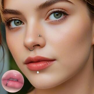 Guicjwl 16G 18G Surgical Steel Internal Thread Stud Piercing Jewelry Set Nose Medusa Lip Labret Stud Hypoallergenic Clicker Hoop Septum Rings Cartilage Tragus Helix Conch...