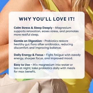 GutPersonal The Gut Fix™ Bundle The Miracle Worker Magnesium Powder Supplement Strawberry Flavor 30 Servings + The Booster Targeted Probiotic Capsule 60 Servings - lunas-mystic-emporium.com GutPersonal The Gut Fix™ Bundle: The Miracle Worker Magnesium Powder Supplement, Strawberry Flavor, 30 Servings + The Booster Targeted Probiotic, Capsule, 60 Servings
