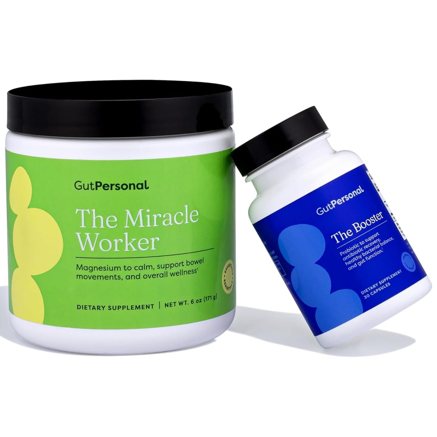 GutPersonal The Gut Fix™ Bundle The Miracle Worker Magnesium Powder Supplement Strawberry Flavor 30 Servings + The Booster Targeted Probiotic Capsule 60 Servings - lunas-mystic-emporium.com GutPersonal The Gut Fix™ Bundle: The Miracle Worker Magnesium Powder Supplement, Strawberry Flavor, 30 Servings + The Booster Targeted Probiotic, Capsule, 60 Servings