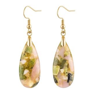 HAISWET Stone Drop Earrings for Women Earrings Teardrop Jasper Stone Dangle Earrings