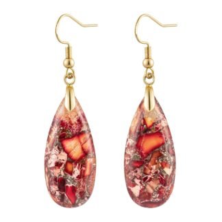 HAISWET Stone Drop Earrings for Women Earrings Teardrop Jasper Stone Dangle Earrings