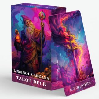 Han Yu Bowen Luminous Arcana Tarot Deck, 78 Tarot Cards with Guidebook, Psychedelic Tarot, Modern Mystic Design for Beginners, Professional Readers, Intuition, Divination, and...