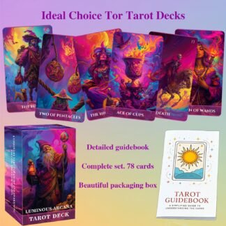 Han Yu Bowen Luminous Arcana Tarot Deck, 78 Tarot Cards with Guidebook, Psychedelic Tarot, Modern Mystic Design for Beginners, Professional Readers, Intuition, Divination, and...