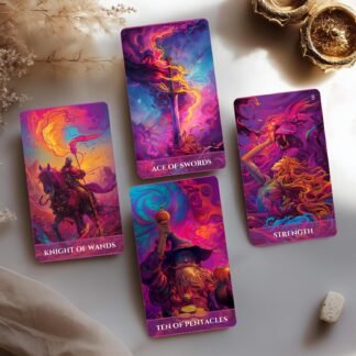 Han Yu Bowen Luminous Arcana Tarot Deck, 78 Tarot Cards with Guidebook, Psychedelic Tarot, Modern Mystic Design for Beginners, Professional Readers, Intuition, Divination, and...