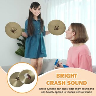 Hand Cymbals Percussion Instrument Hand Cymbals Alloy for Performance Party Beginner Professional Drum Players, 10inch