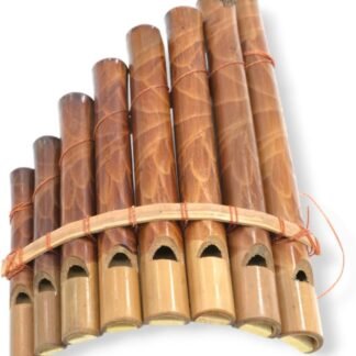 Handcrafted 8-Pipe Bamboo Pan Flute – Easy to Play, Lightweight, Perfect for Meditation, Relaxation, Cosplay & Beginners (Medium, 7.5" x 4.25" x 1.5" D)