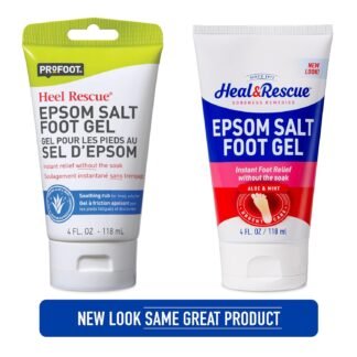 Heal&Rescue Epsom Salt Foot Gel, 4 Ounce, Soothing Relief for Painful, Tired, Aching Feet, Ditch the Foot Bath for Instant Relief