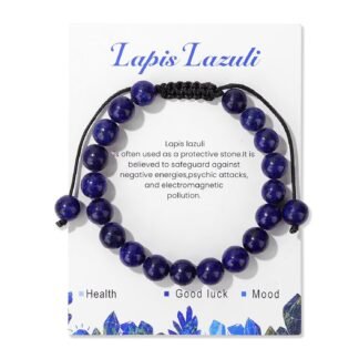 Healing Crystal Bracelet for Women 8mm Natural Stone Crystal Beaded Bracelets Adjustable Handmade Gemstone Bracelet Healing Jewelry Mother's Day Gifts for Women