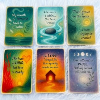 Healing Oracle Cards for Beginners, 50 Affirmations for Soothing Fear, Trusting The Unknown, Receiving Support and Becoming The Light, Self-Care Deck for Mindfulness, Meditation...