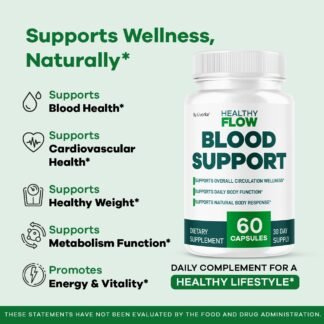 Healthy Flow Blood Support - HealthyFlow Support Supplement Capsules Daily Premium Advanced Formula Pills - Maximum Strength Vitamins for Overall Health Wellness 60 Capsules - lunas-mystic-emporium.com Healthy Flow Blood Support - HealthyFlow Support Supplement Capsules Daily Premium Advanced Formula Pills - Maximum Strength, Vitamins for Overall Health & Wellness, 60 Capsules...