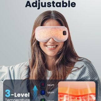 Heated Eye Mask - Cordless Eye Mask for Dry Eyes, FSA - HSA Eligible, Eye Relief, Improved Sleep, Washable Eye Heating pad for Travel and with Replaceable Shell (Gray)