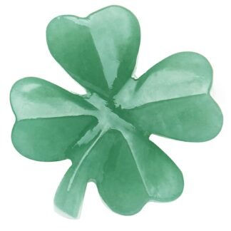 Hguxmcu Natural Green Aventurine Four Leaf Clover - Feng Shui Lucky Crystal for Love Positivity, Polished Healing Stone Decor, Birthday Gift for Her Gift for Women Men