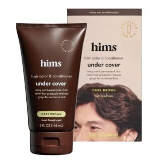 HIMS HERS Under Cover Hair Color Conditioner - Dark Brown for Men 5 fl oz - Semi Permanent Hair Color Deep Conditioning Blends Grays Fresh Forest Scent - lunas-mystic-emporium.com HIMS & HERS Under Cover Hair Color & Conditioner - Dark Brown for Men, 5 fl oz - Semi Permanent Hair Color, Deep Conditioning, Blends Grays, Fresh Forest Scent