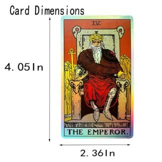 Holographic Tarot Deck - 78 Laser Color-Shifting Cards, Beginner-Friendly Divination Tool for Family & New Readers