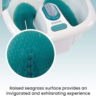 HoMedics Bubble Spa Elite Footbath, 2-in-1 Removable Pedicure Center, Toe-Touch Control, Easy Tote Handle No-Splash, FB-450H