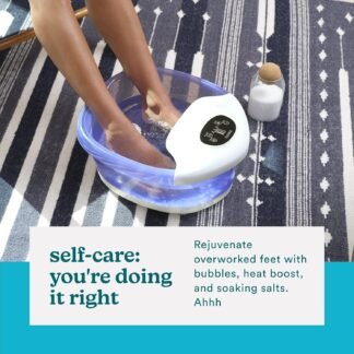 HoMedics Salt-N-Soak Footbath with Heat Boost and Soaking Salt Starter Kit 4 Soothing Massage Rollers Toe-Touch Controls Splash Guard Bubble Vibration Massage Bath Salt - lunas-mystic-emporium.com HoMedics Salt-N-Soak Footbath with Heat Boost and Soaking Salt Starter Kit, 4 Soothing Massage Rollers, Toe-Touch Controls, Splash Guard, Bubble, Vibration Massage, Bath Salt...