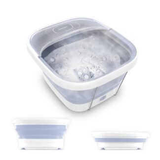HoMedics Smart Space Essential Collapsible Footbath, Invigorating Bubble Massage, Heatkeep Technology, Patented Collapsible Design, Safety-Lock System, Safe for Bath Salts, Bath...
