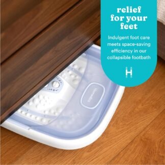 HoMedics Smart Space Essential Collapsible Footbath, Invigorating Bubble Massage, Heatkeep Technology, Patented Collapsible Design, Safety-Lock System, Safe for Bath Salts, Bath...