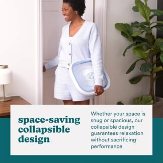 HoMedics Smart Space Essential Collapsible Footbath, Invigorating Bubble Massage, Heatkeep Technology, Patented Collapsible Design, Safety-Lock System, Safe for Bath Salts, Bath...