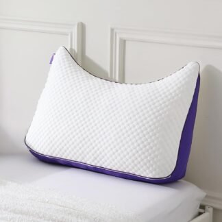 HOMELAB Adjustable Shredded Memory Foam Curve Pillow Queen Size 29"x19", Oversized Crescent Design for Side & Back Sleepers, Doubles as Backrest for Reading, Lounging &...