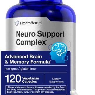 Horbäach Brain Supplement | 120 Capsules | with Phosphatidylserine & DMAE | Advanced Formula for Memory, Focus, Clarity | Vegetarian & Gluten Free | Neuro Support